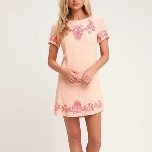 Brand new- light coral and pink dress